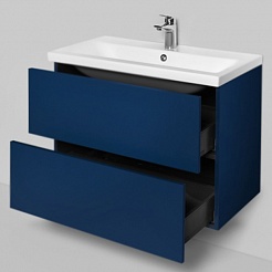 Am.Pm Мебель для ванной Gem 75 глубокий синий с 2 ящиками – фотография-2